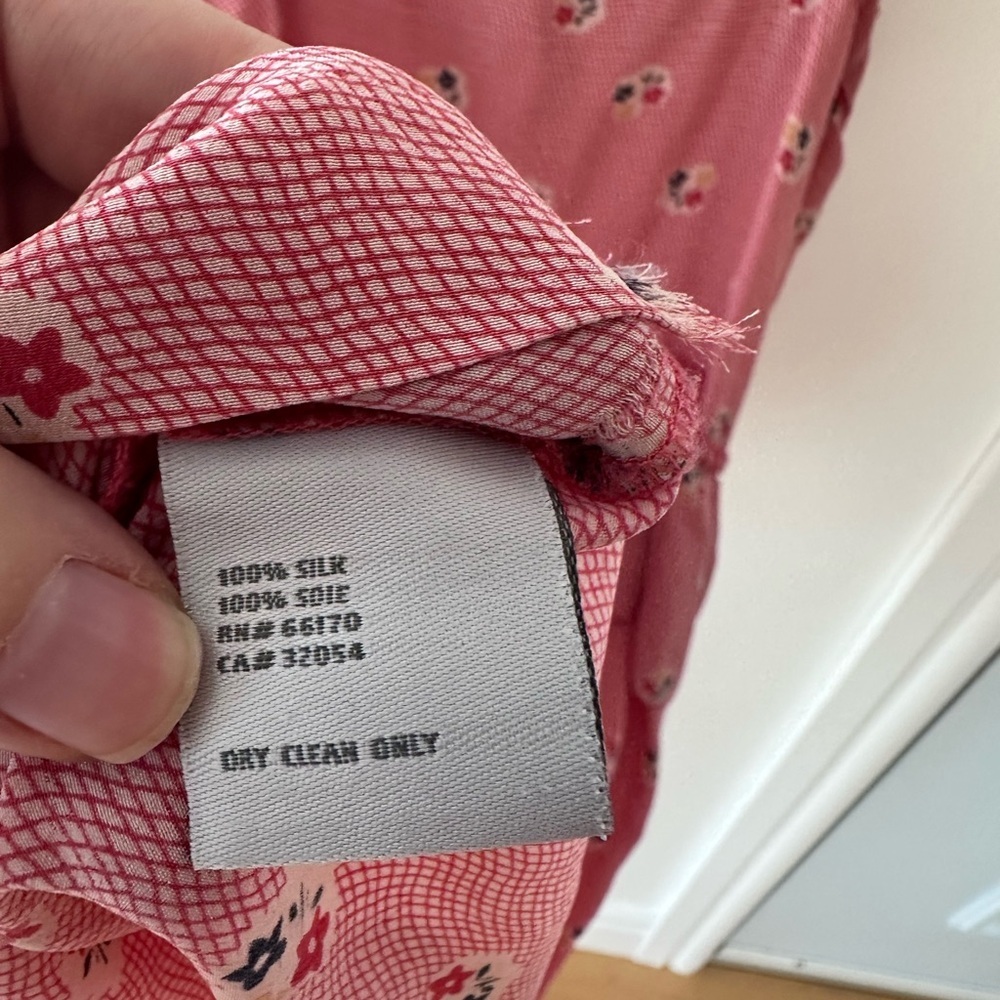 Urban Outfitters Cooperative 100% Silk Floral Ruffle Dress/top | Size Large - Picture 11 of 14